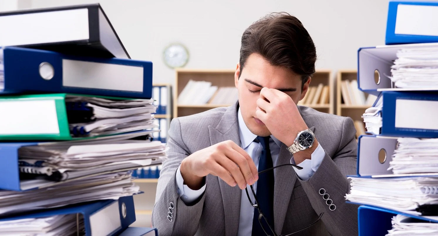 Employee stressed at work
